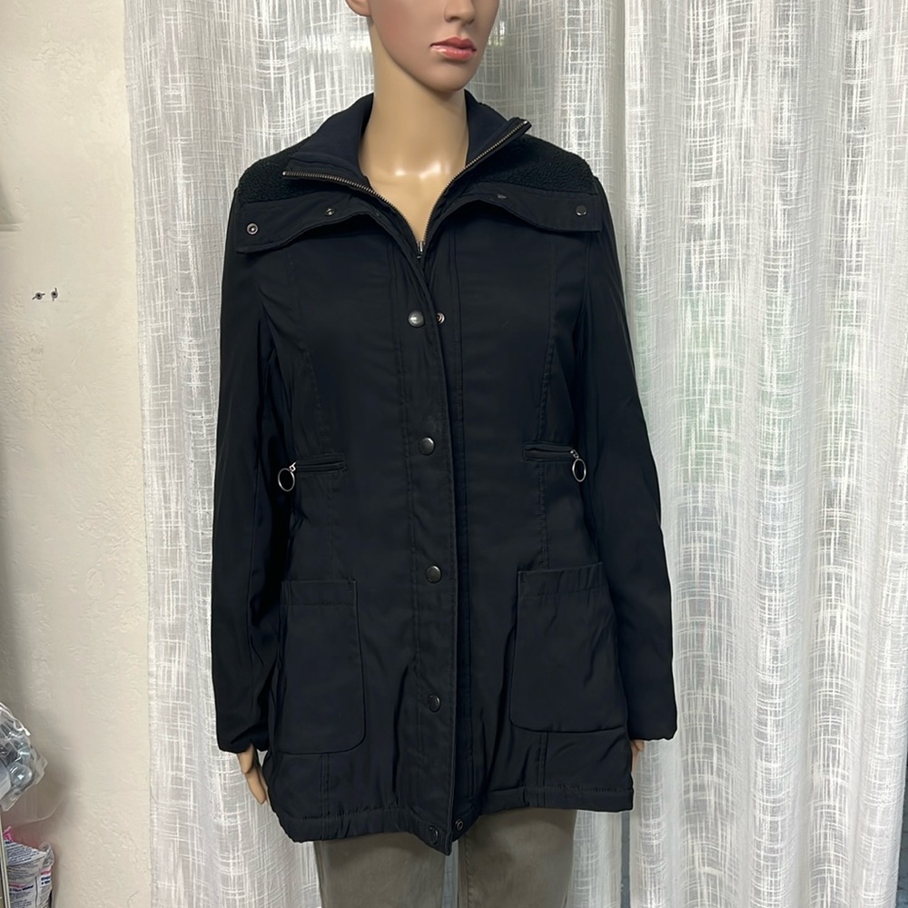 Women’s Banana Republic jacket, black, size small.